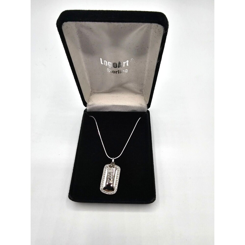 NEW w/ Tags USC Trojans Mini Dog Tag Silver Necklace MSRP: $99.95
